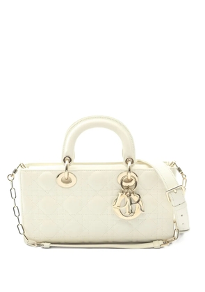 Christian Dior Pre-Owned 2000s medium Lady D-Joy Cannage leather tote bag - White