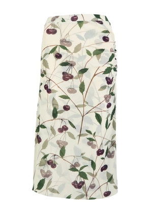 Stella McCartney cherry-print skirt - Neutrals