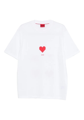 HUGO heart-print T-shirt - White