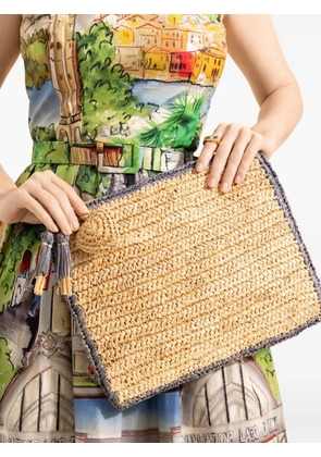 Aerin large tassel-detail pouch - Neutrals