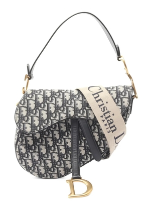 Christian Dior Pre-Owned 2010s Saddle Oblique jacquard shoulder bag - Blue