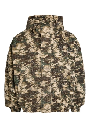 CHEW FOREVER studded camouflage jacket - Neutrals