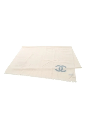 CHANEL Pre-Owned 1986-1988 Coco Mark shawl scarf - Neutrals