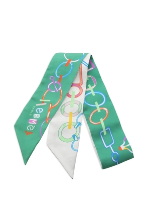 Hermès Pre-Owned 2010s Do Re Boucles silk scarf - Green