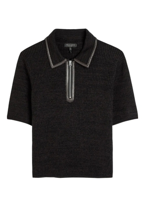 rag & bone Caterina zip-fastening polo shirt - Brown
