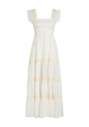 Rixo Aubrie ruffled midi dress - White