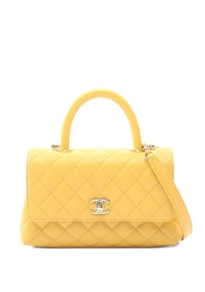 CHANEL Pre-Owned 2020s matelasse handle handbag - Yellow