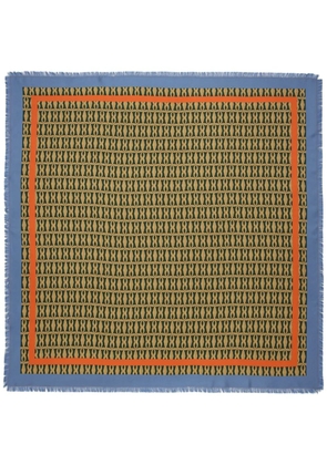 Bally Emblem-print frayed silk scarf - Multicolour