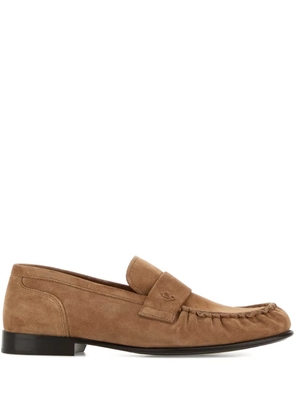 Jimmy Choo Ellis penny-strap suede loafers - Brown