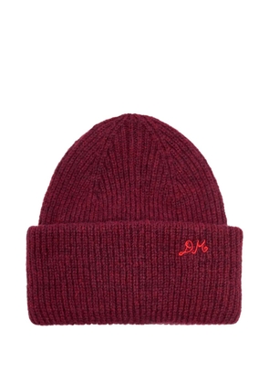 DAMSON MADDER embroidered knitted beanie hat