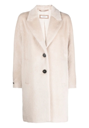 Peserico single-breasted alpaca-blend coat - Neutrals