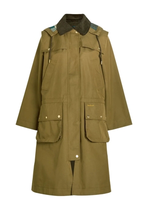 Barbour corduroy collar hooded coat - Green