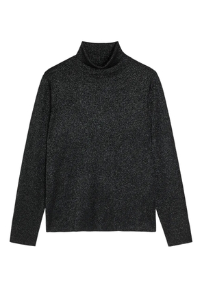 Eileen Fisher roll-neck long-sleeve T-shirt - Black