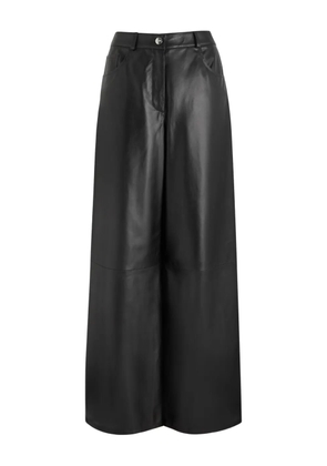 Arma Catania button leather trousers - Black
