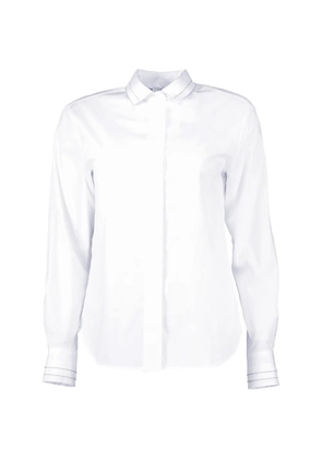 Peserico pleated long-sleeve shirt - White
