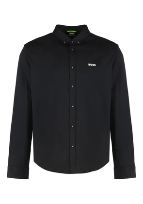 BOSS pique cotton shirt - Black