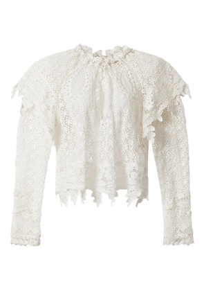 ISABEL MARANT Hyliana ruffled lace top - White