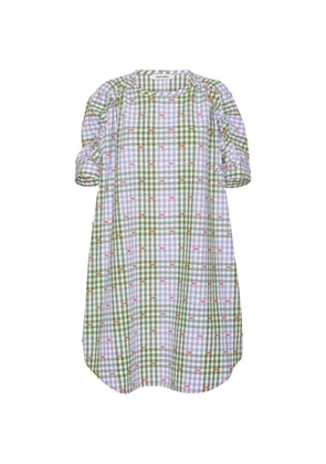 Henrik Vibskov Renew checked midi dress - Blue