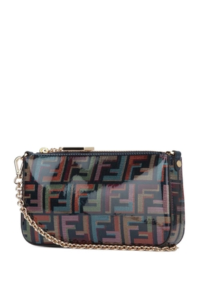 FENDI Baguette chain-strap mini clutch bag - Blue