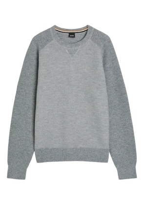 BOSS raglan-sleeve crew-neck sweatshirt - Grey