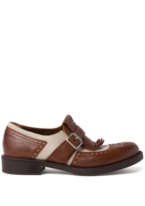 Miu Miu x Church's Shanghai leather Derby shoes - Brown