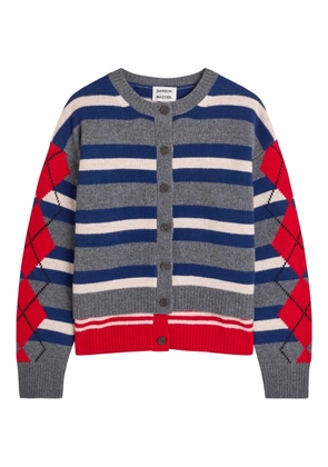 DAMSON MADDER Didi argyle striped cardigan - Grey