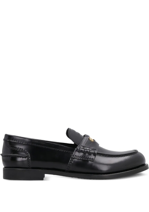 Miu Miu brushed penny bar loafers - Black