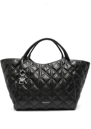 Emporio Armani oversized quilted tote bag - Black