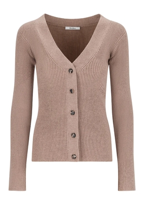 Max Mara ribbed V-neck cardigan - Neutrals