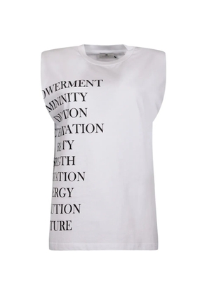 Elisabetta Franchi lettering tank top - White