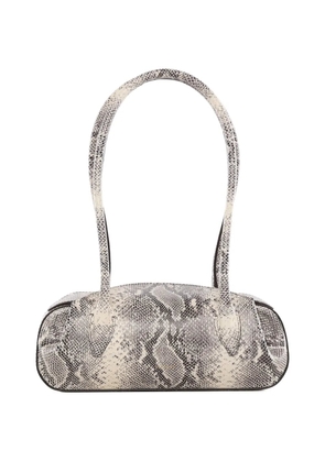 Yuzefi mini Oyster embossed-snakeskin shoulder bag - Grey