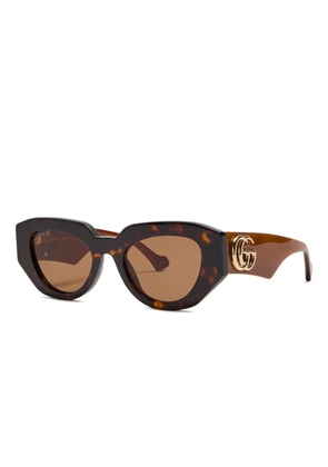 Gucci logo sunglasses - Brown
