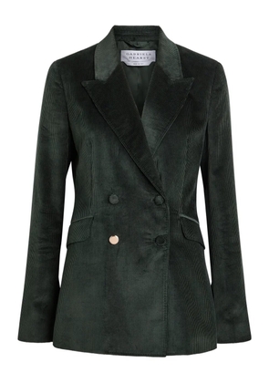 Gabriela Hearst double-breasted corduroy jacket - Green