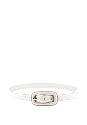SERGIO GAVAZZENI textured buckle belt - White