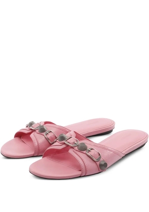 Balenciaga Pre-Owned 10s buckle-detail slides - Pink