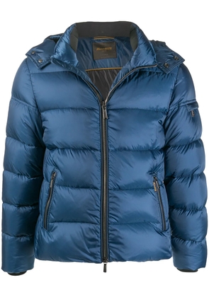 Moorer Brett-SH hooded puffer jacket - DENIM
