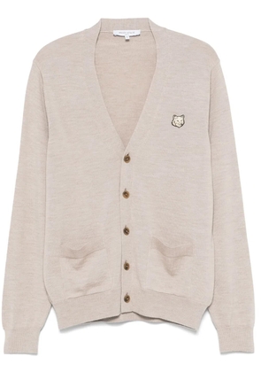 Maison Kitsuné Bold Fox Head Patch cardigan - Neutrals