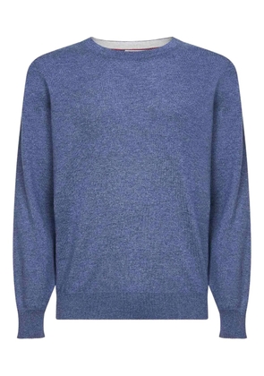 Brunello Cucinelli ribbed crewneck sweater - Blue