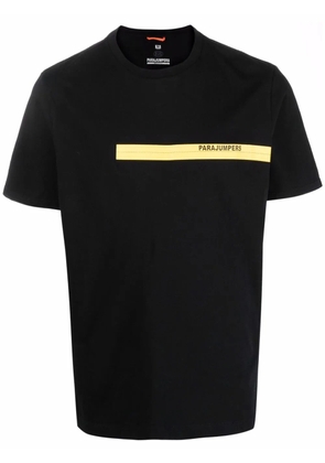 Parajumpers logo stripe-print T-shirt - Black
