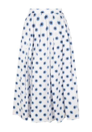 Alexander McQueen floral-print skirt - White