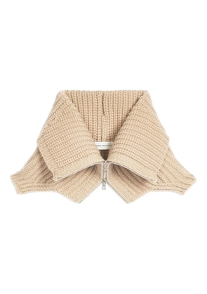 DRIES VAN NOTEN wool zip-up collar - Neutrals