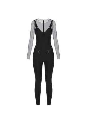 Elisabetta Franchi tulle jumpsuit - Black