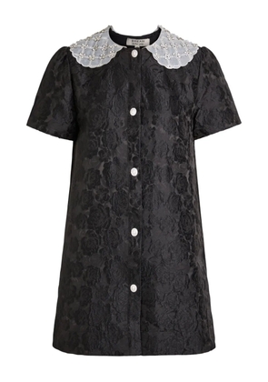 Sister Jane round-collar buttoned dress - Black