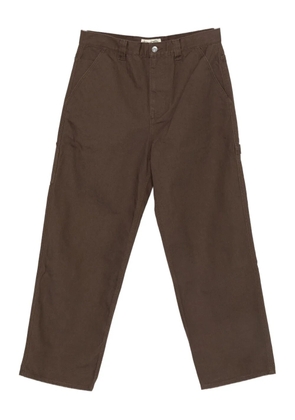 Stüssy logo-patch pants - Brown