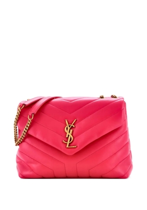 Saint Laurent Pre-Owned Loulou Matelasse Chevron Leather Small shoulder bag - Pink