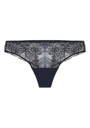 Hanro lace-detail thong - Black