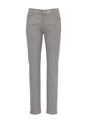 Kiton logo-patch jeans - Grey