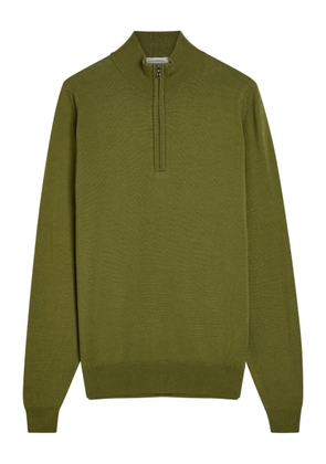 John Smedley zip-collar sweater - Green