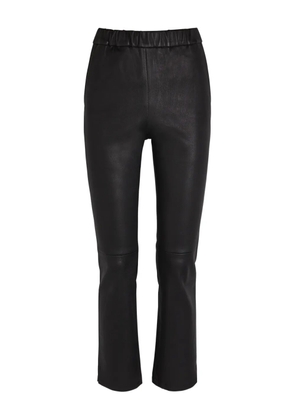 Arma panelled leather trousers - Black