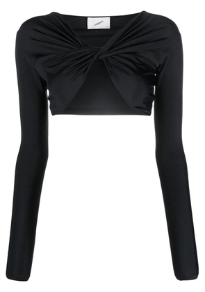 Coperni ruched cut-out top - Black